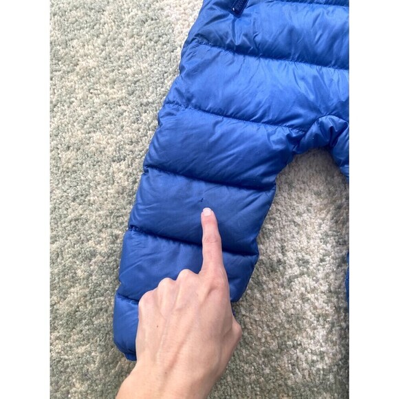 PATAGONIA Infant Hi-Loft Down Sweater Bunting- 6-12 Months Blue - Picture 2 of 9